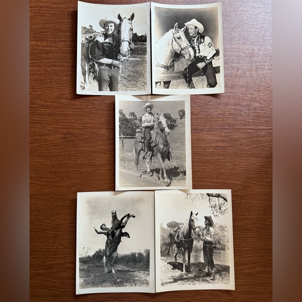 Roy Rogers and Trigger set of 5 vintage 8x10 photos